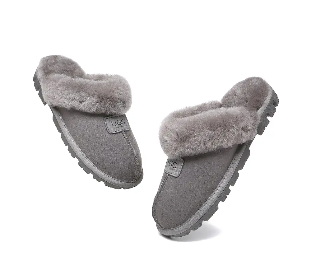 UGG AUSTRALIAN SHEPHERD Double Face Sheepskin Wool Slippers Suzie Scuff