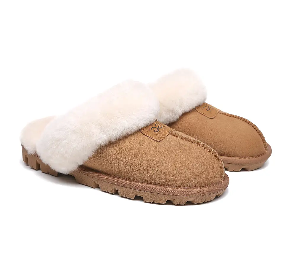 UGG AUSTRALIAN SHEPHERD Double Face Sheepskin Wool Slippers Suzie Scuff