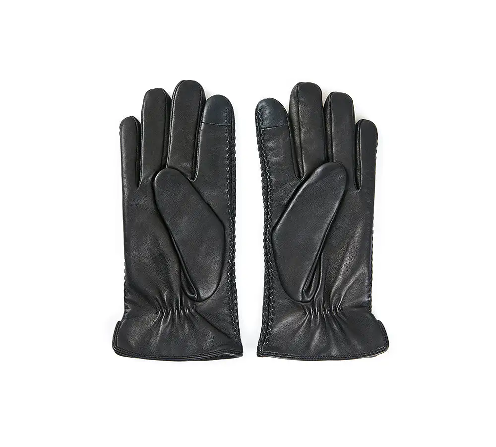 UGG Australian Shepherd Sheepskin Wool Mens Leather Gloves Benjamin