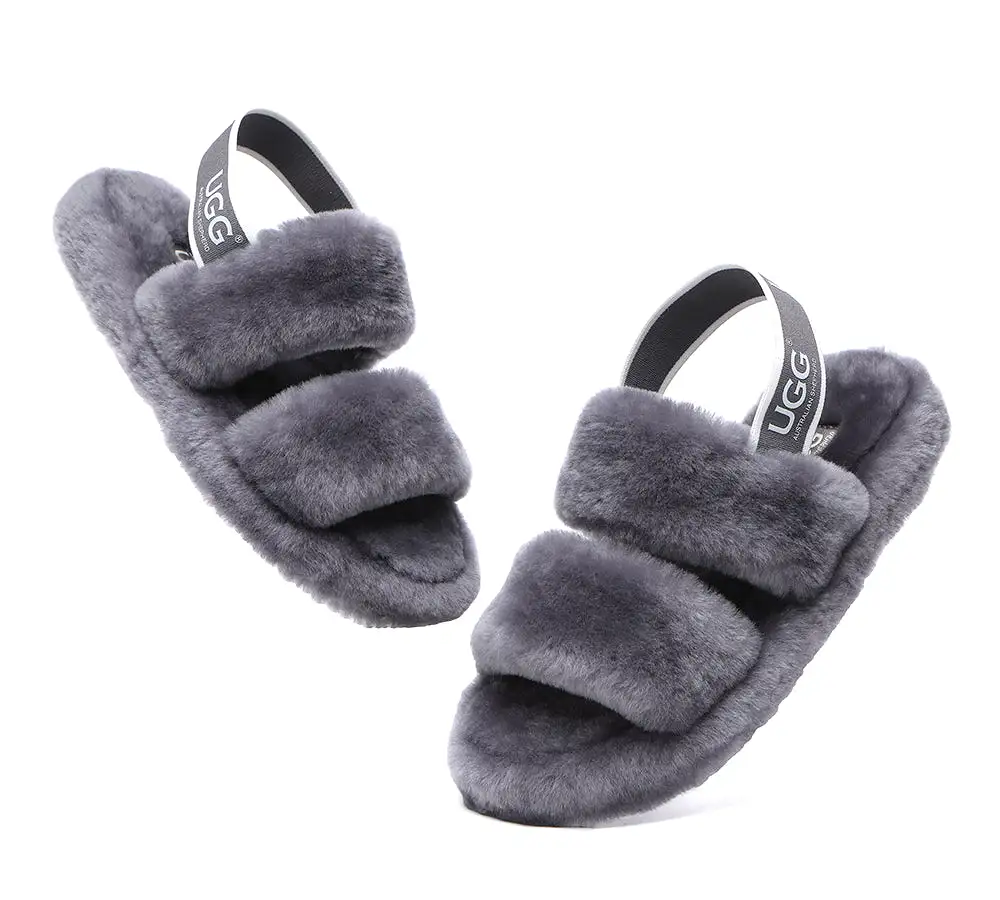 UGG Australian Shepherd Slingback Fluffy Slides Women Lonnie