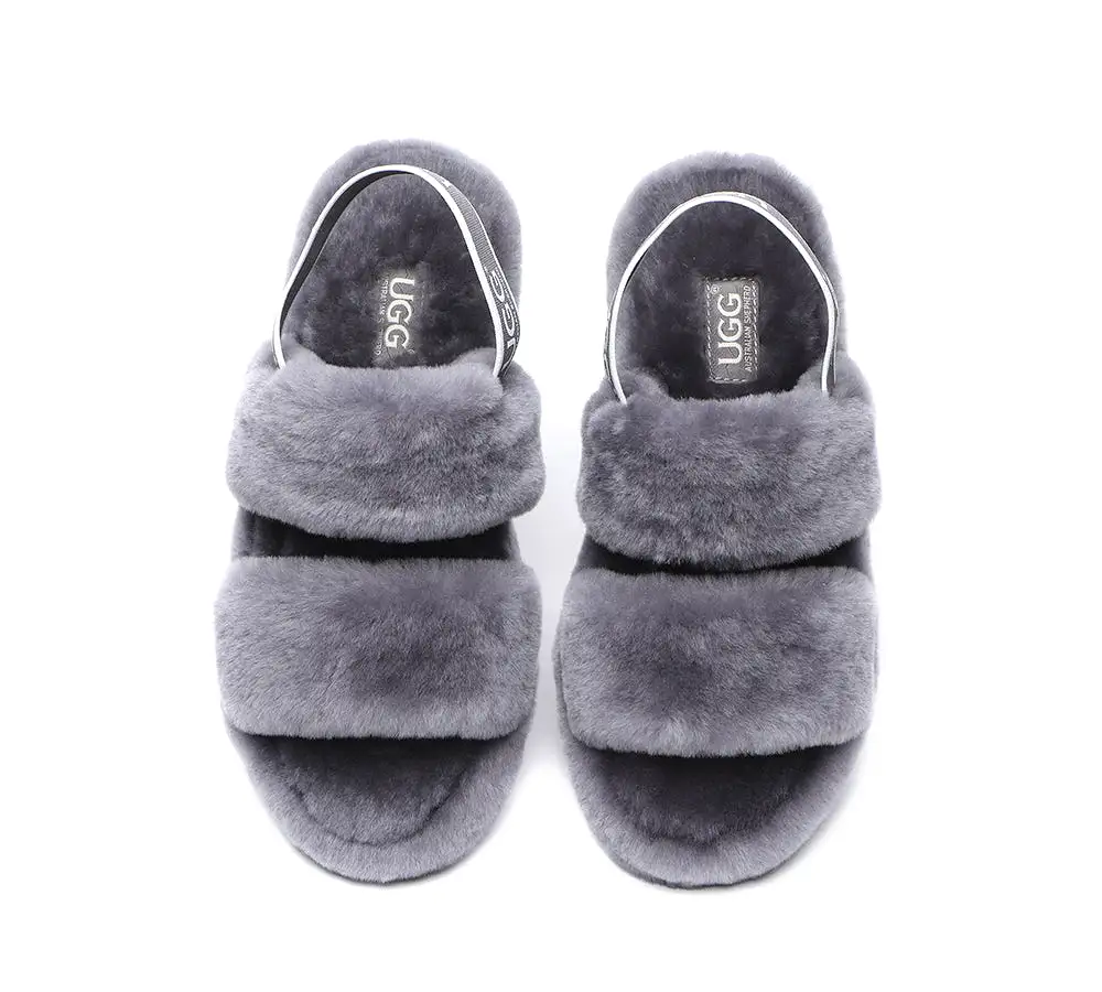 UGG Australian Shepherd Slingback Fluffy Slides Women Lonnie