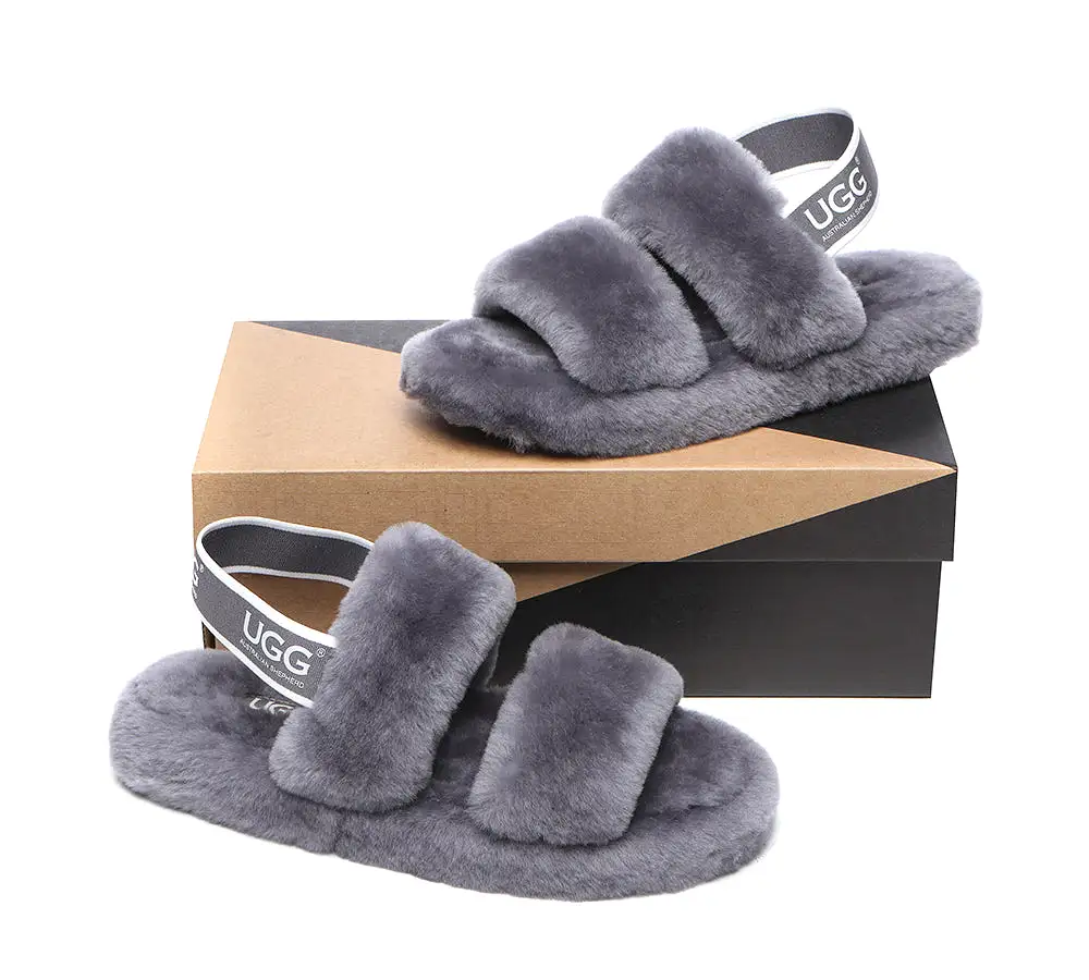 UGG Australian Shepherd Slingback Fluffy Slides Women Lonnie