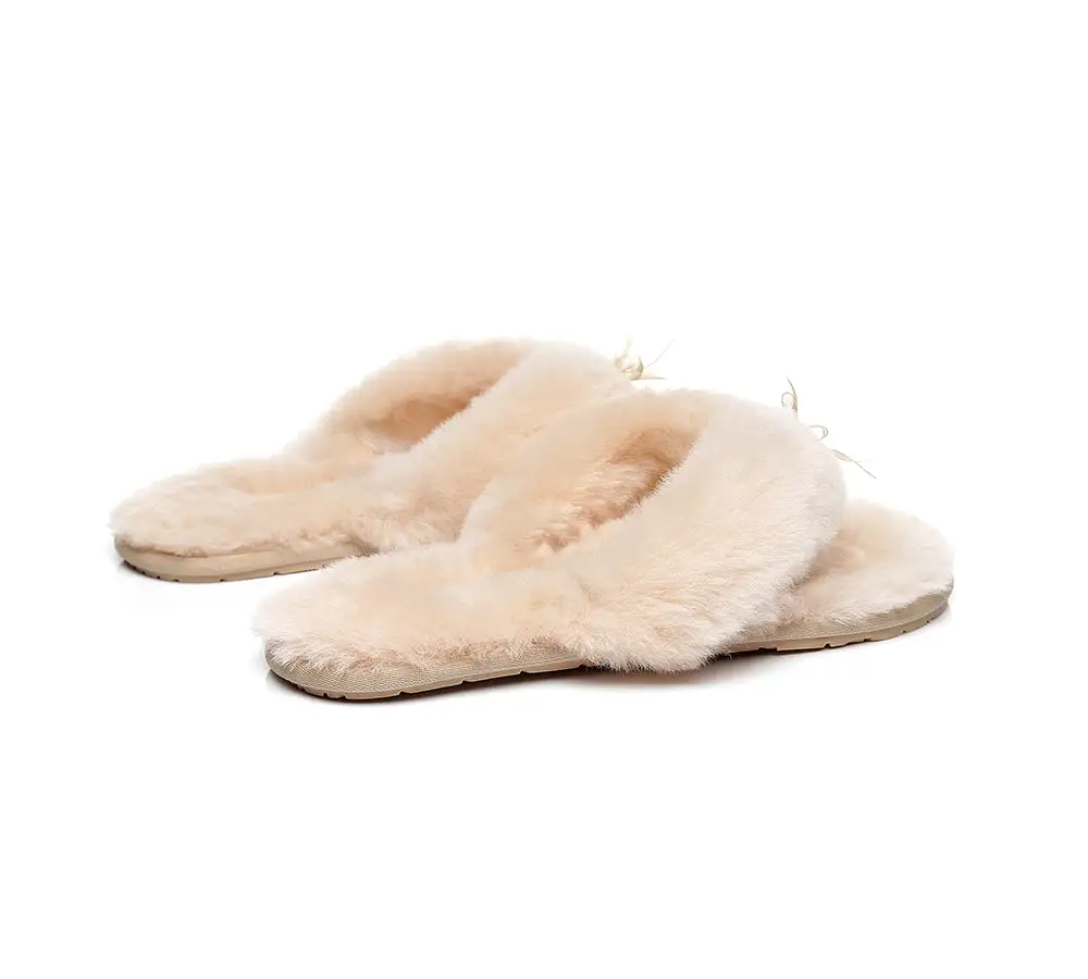 UGG Australian Shepherd Women Fluffy Slides Thongs Cinderella