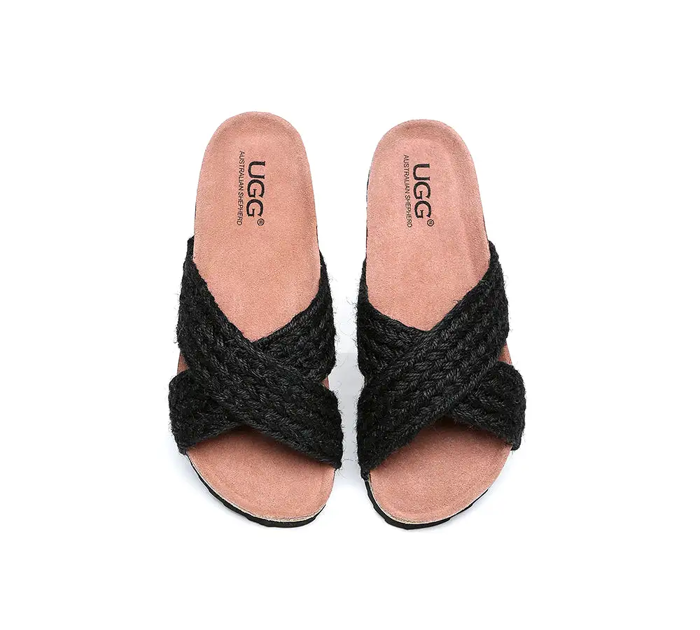 UGG Australian Shepherd Women Sandals Espadrilles Flat Slide Milo