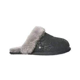 UGG Scuffette II Sparkle Graffiti Black Slippers - Women's