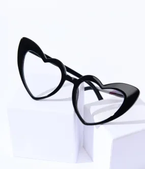 Unique Vintage Black Heart Glasses