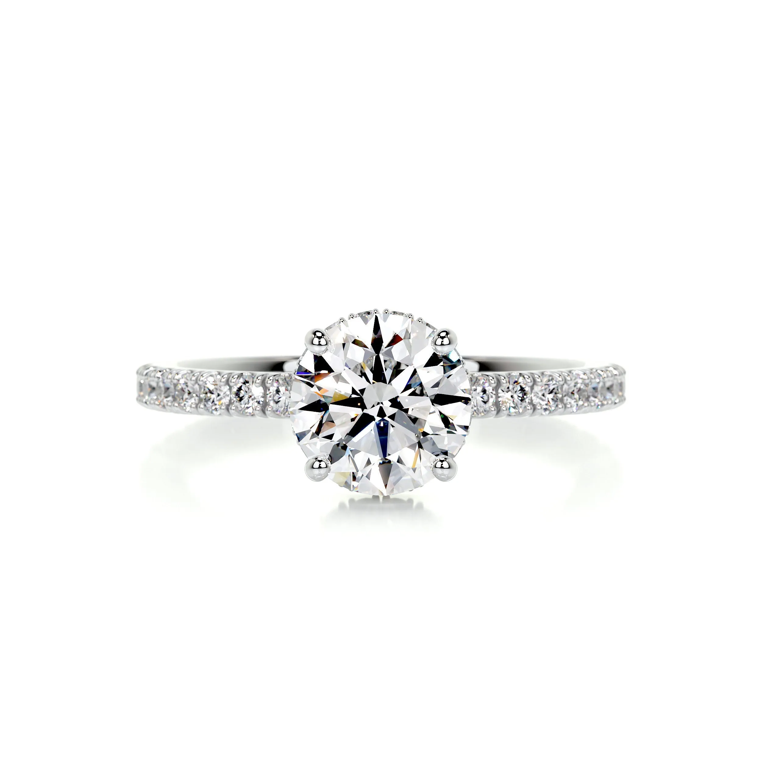 Vivienne Diamond Engagement Ring -14K White Gold (RTS)