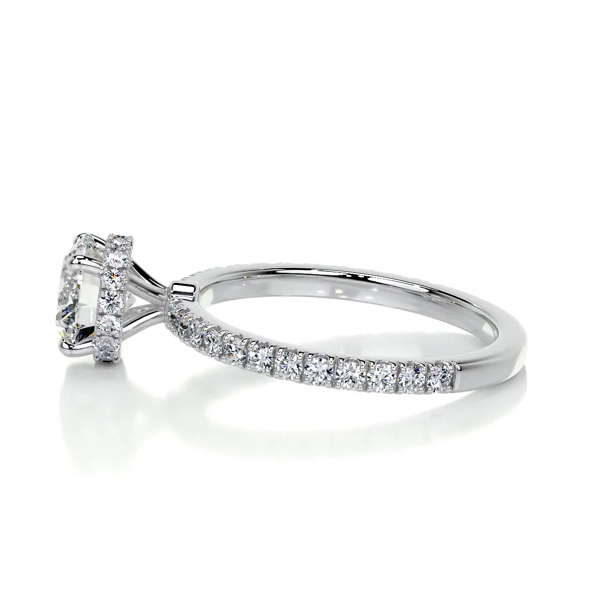 Vivienne Diamond Engagement Ring -14K White Gold (RTS)