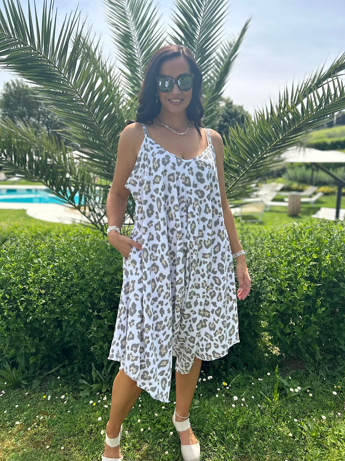 White Leopard Jumpsuit Melanie