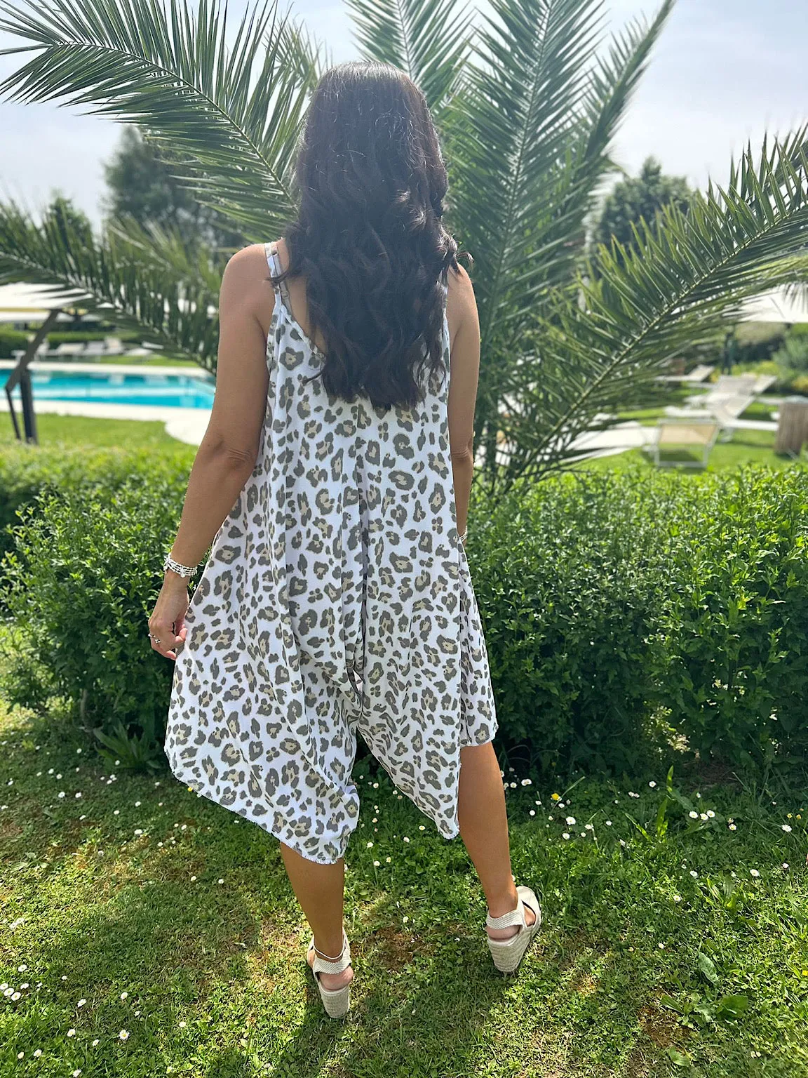 White Leopard Jumpsuit Melanie