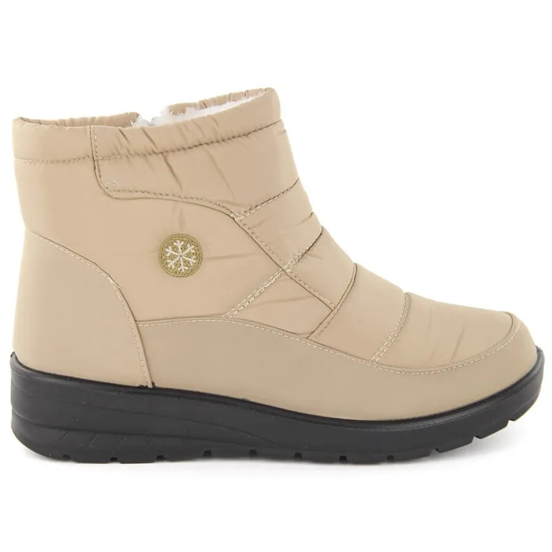 Women's beige wedge snow boots News 5029