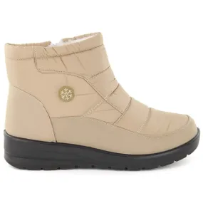 Women's beige wedge snow boots News 5029