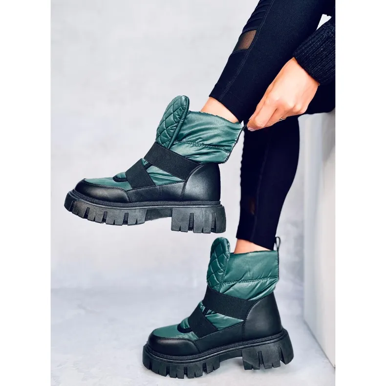 Women's Uffie Green snow boots