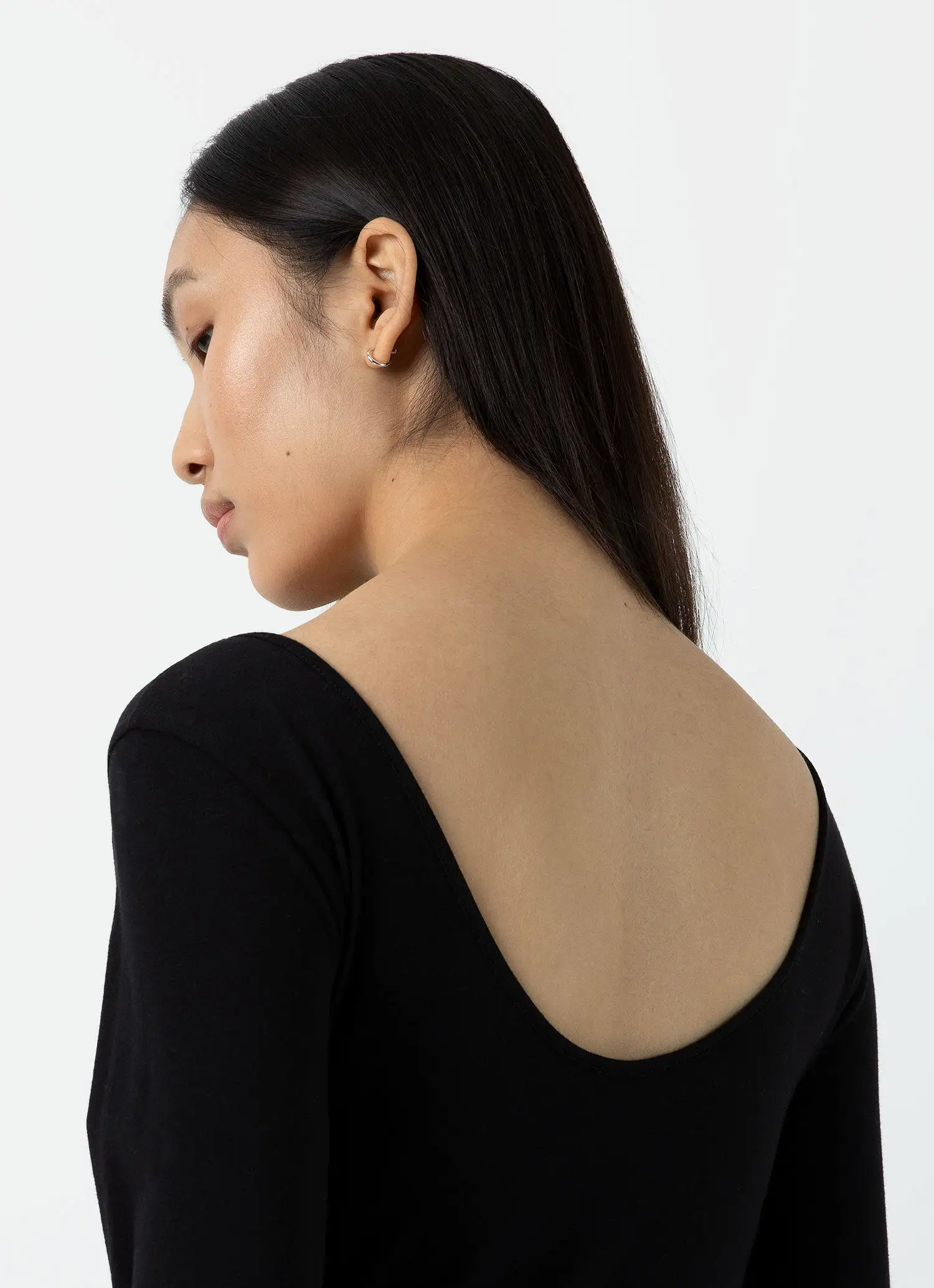 Women's Scoop Back Top in Black